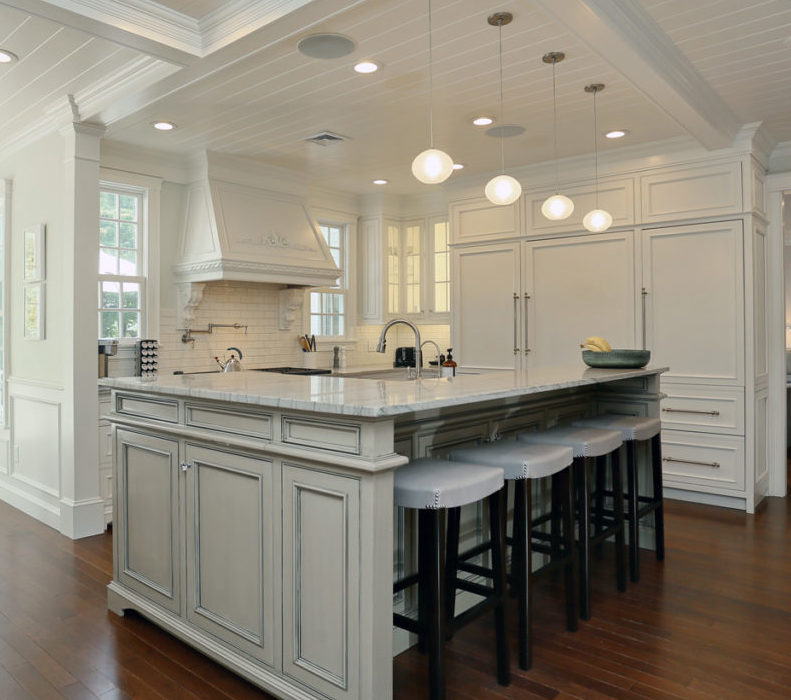 Kitchen remodel crafted by Woodland Builders who service Hingham, Norwell, Scituate, Cohasset, Duxbury, Marshfield, Hanover, and beyond