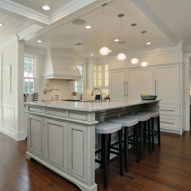 Kitchen remodel crafted by Woodland Builders who service Hingham, Norwell, Scituate, Cohasset, Duxbury, Marshfield, Hanover, and beyond